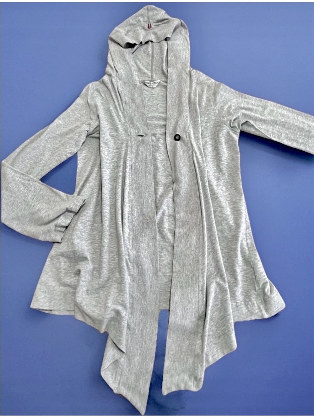 HardTail Hoodie Cardigan Gray Cotton ~ Lightweight Hard Tail Forever Athleisure